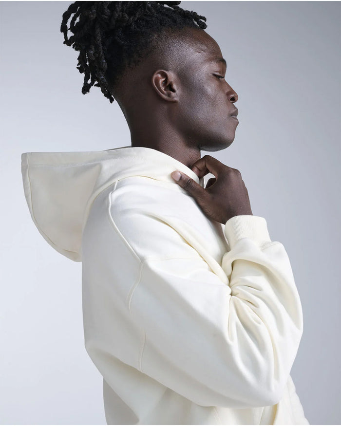 2XU Unisex's EZ Oversized Organic Cotton Hoodie - Chalk/Chalk