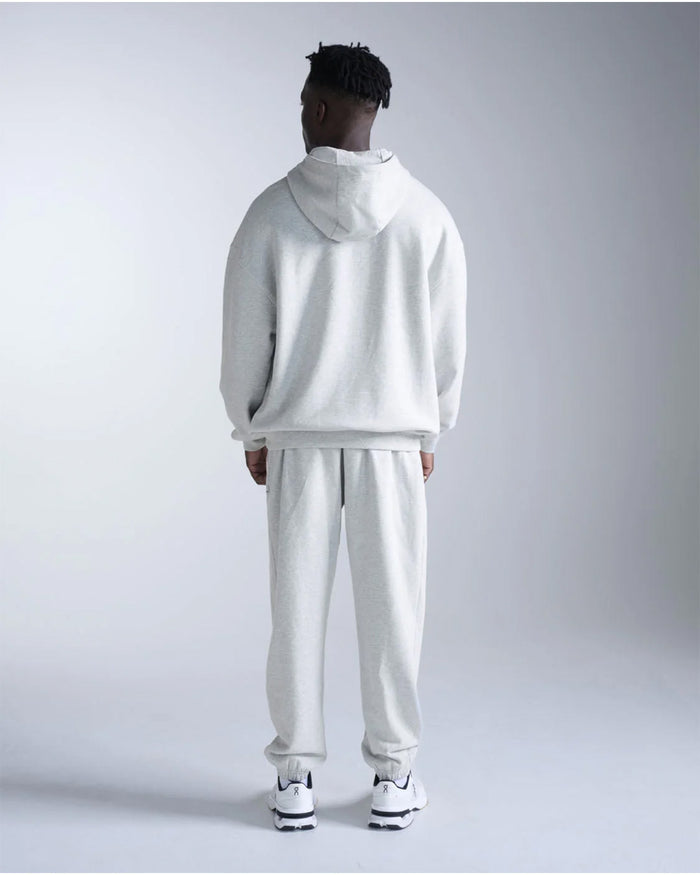 2XU Unisex's EZ Oversized Organic Cotton Hoodie - Grey Marle/Grey Marle