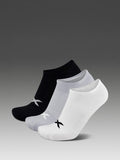 2XU Unisex's Invisible Sock 3 Pack - Three/Colour
