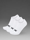 2XU Unisex's Invisible Sock 3 Pack - White/Black