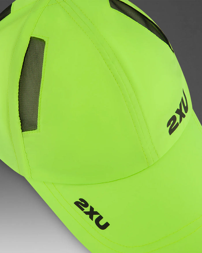 2XU Unisex's Run Cap - Volt/Black