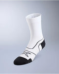 2XU Unisex's Vector Cushion Crew Socks - White/Black