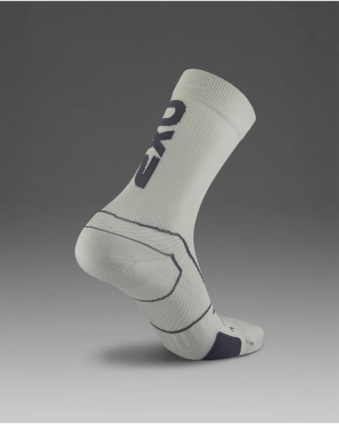 2XU Unisex's Vectr Cushion Crew Socks - Moon/Jupiter
