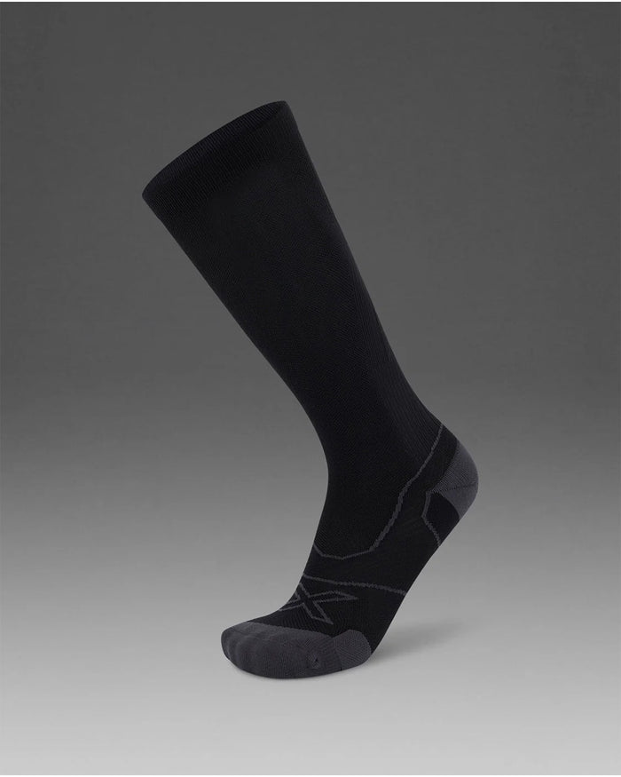 2XU Unisex's Vectr Cushion Full Length Socks - Black/Titanium