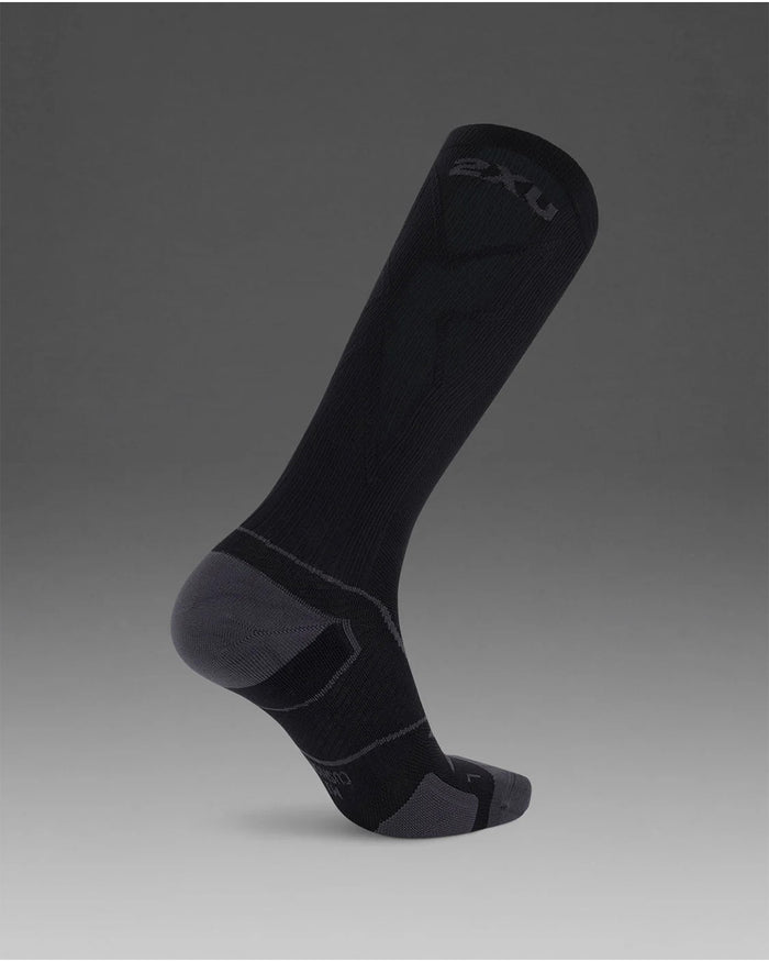 2XU Unisex's Vectr Cushion Full Length Socks - Black/Titanium
