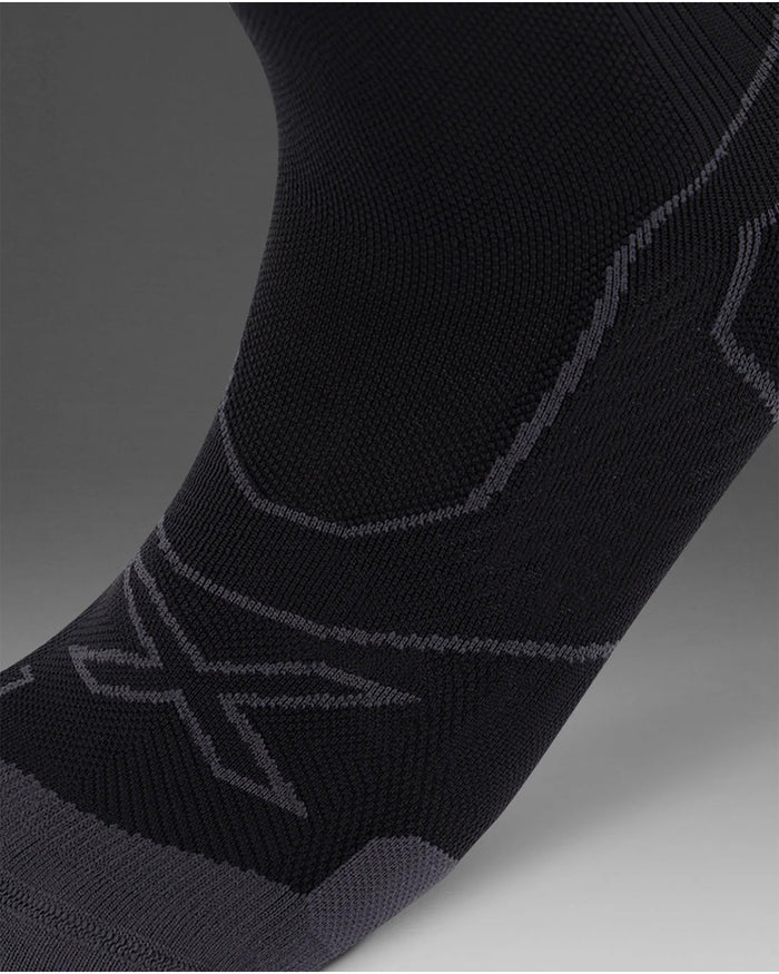 2XU Unisex's Vectr Cushion Full Length Socks - Black/Titanium