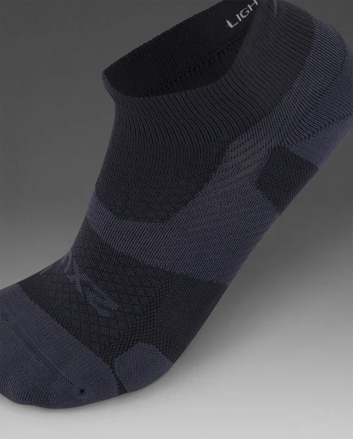 2XU Unisex's Vectr Light Cushion 1/4 Crew - Black/Titanium