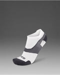 2XU Unisex's Vectr Light Cushion 1/4 Crew Compression Socks - Black/Titanium