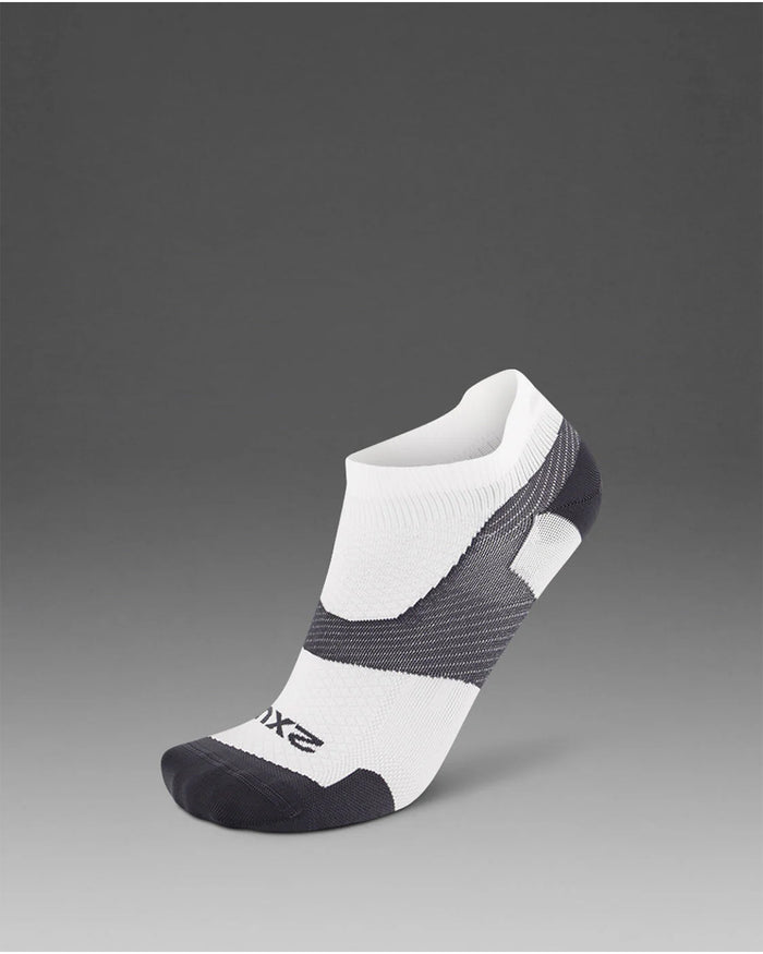 2XU Unisex's Vectr Light Cushion 1/4 Crew Compression Socks - Black/Titanium