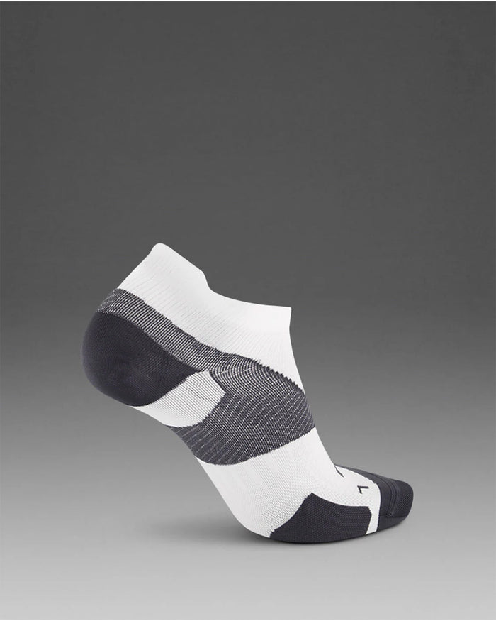 2XU Unisex's Vectr Light Cushion 1/4 Crew Compression Socks - Black/Titanium