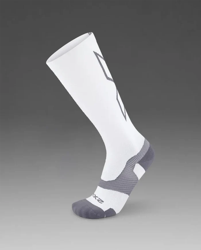 2XU Unisex's Vectr Light Cushion FullLength - White/Grey