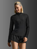 2XU Women's Aero 1/2 Zip - Black/Silver Reflective