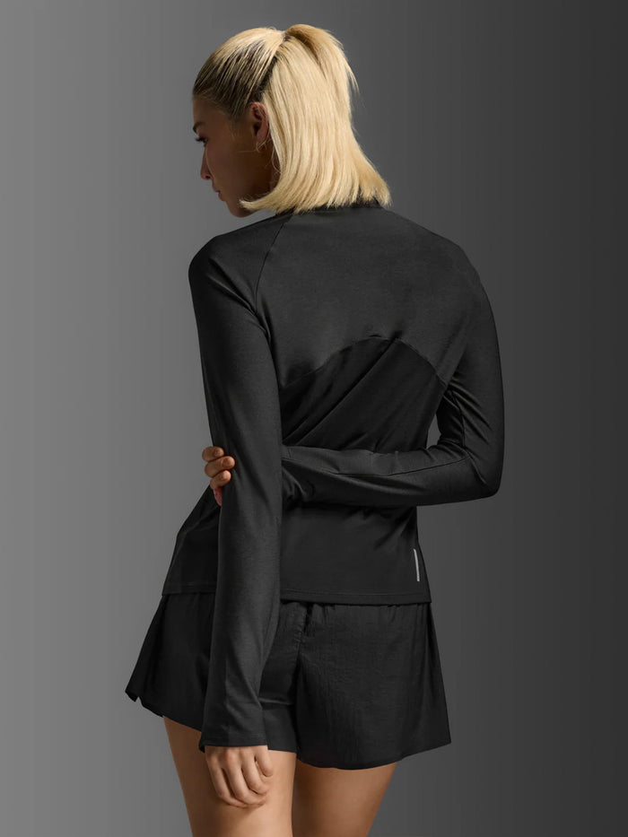 2XU Women's Aero 1/2 Zip - Black/Silver Reflective