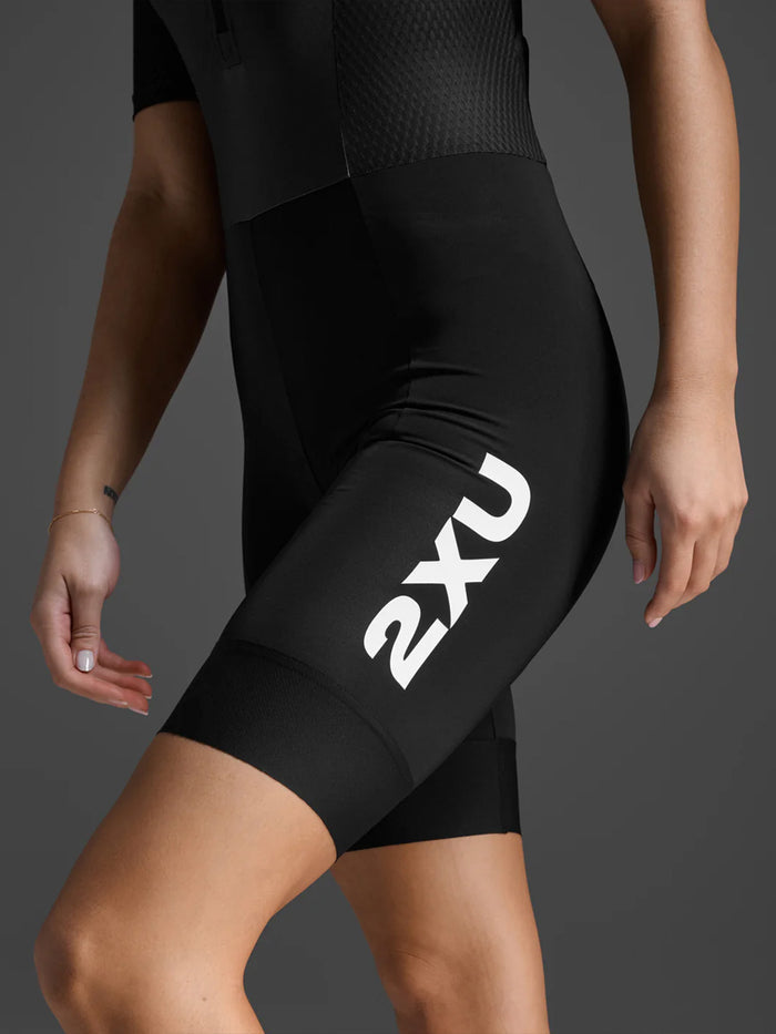 2XU Women's Aero Hex Sleeved Trisuit - Black/White
