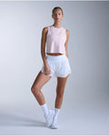 2XU Women's Aero Mesh Crop Tank - Pink Frost/Pink Reflective