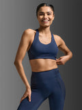 2XU Women's Aero Mesh Medium Impact Bra - Midnight/Midnight Reflective