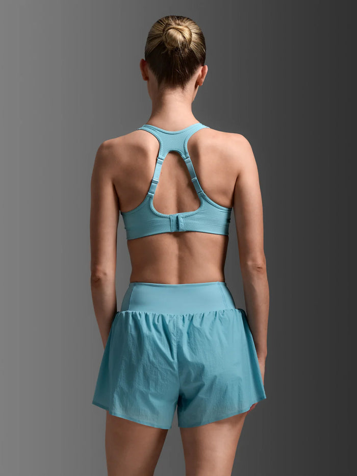 2XU Women's Aero Mesh Medium Impact Bra - Retro Blue/Retro Blue Reflect