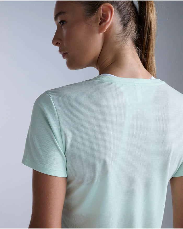 2XU Women's Aero Mesh Tee - Mint Dust/Mint Reflective