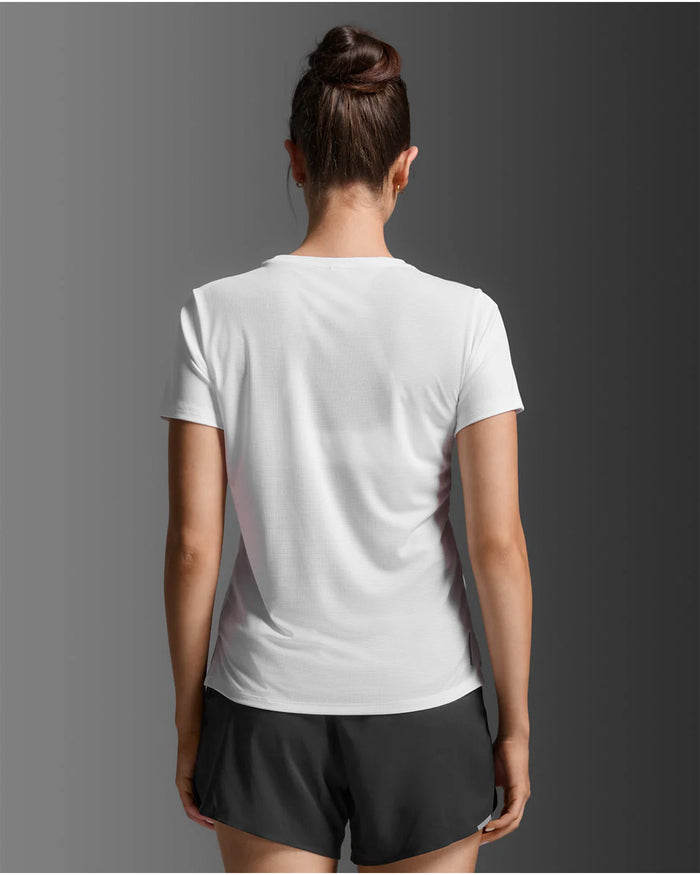 2XU Women's Aero Mesh Tee - White/Silver Reflective