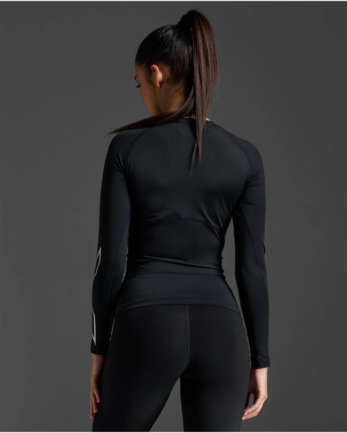 2XU Women's Core Compression Long Sleeve - Black/Silver