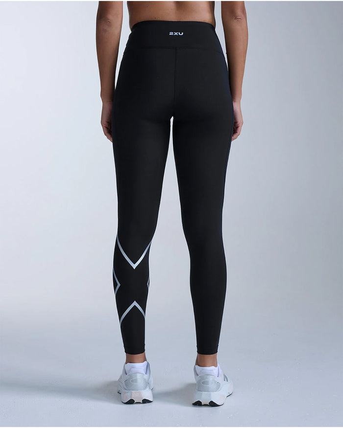 2XU Women's Core Hi-Rise Compression Tights - Black/Silver