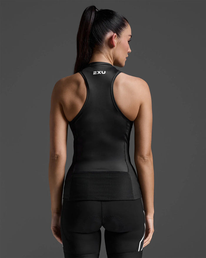 2XU Women's Core Tri Tank - Black/Silver