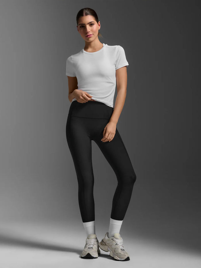 2XU Women's Fluid Hi-Rise 7/8 Tights - Black/Black