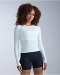 2XU Women's Fluid Modal Ribbed Long Sleeve - Mint Dust/White