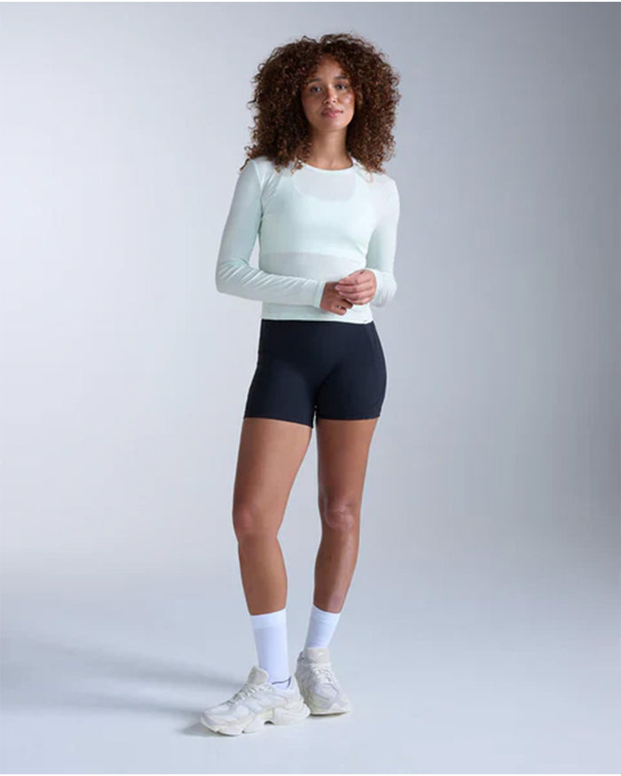 2XU Women's Fluid Modal Ribbed Long Sleeve - Mint Dust/White