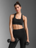 2XU Women's Form Racerback Medium Impact Bra - Black/Black