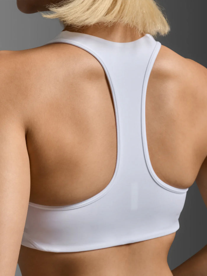 2XU Women's Form Racerback Medium Impact Bra - White/White