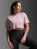 2XU Women's Form Soft Jersey Crop Tee - Cosmetic Pink/Cosmetic Pink