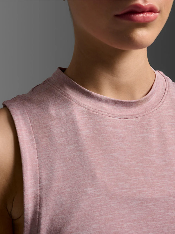 2XU Women's Form Soft Jersey Tank - Cosmetic Pink/Cosmetic Pink