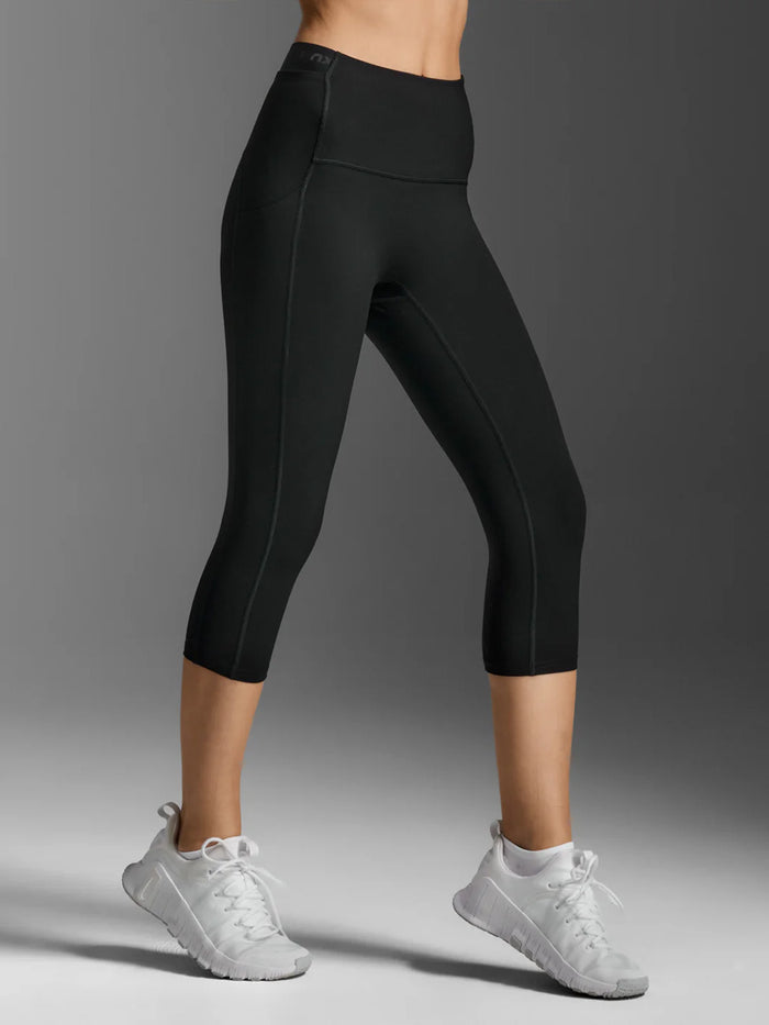 2XU Women's Form Stash Hi-Rise Comp 3/4 - Black/Black