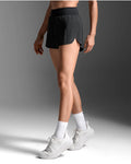 2XU Women's Light Speed Hi-Rise 3inch Shorts - Black/Black Reflective