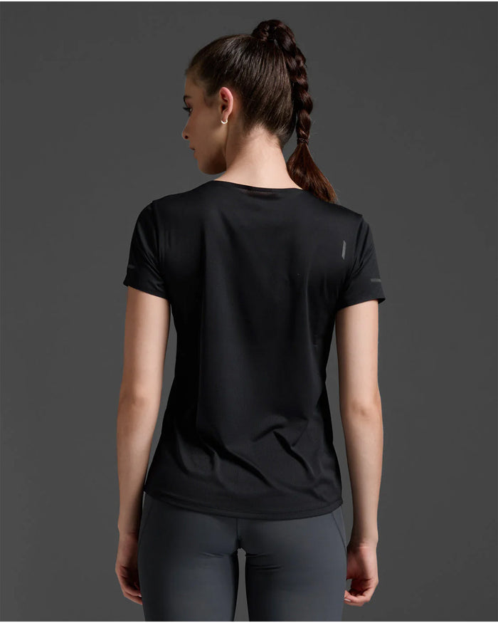 2XU Women's Light Speed Tech Tee - Black/Black Reflective