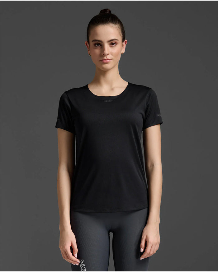 2XU Women's Light Speed Tech Tee - Black/Black Reflective