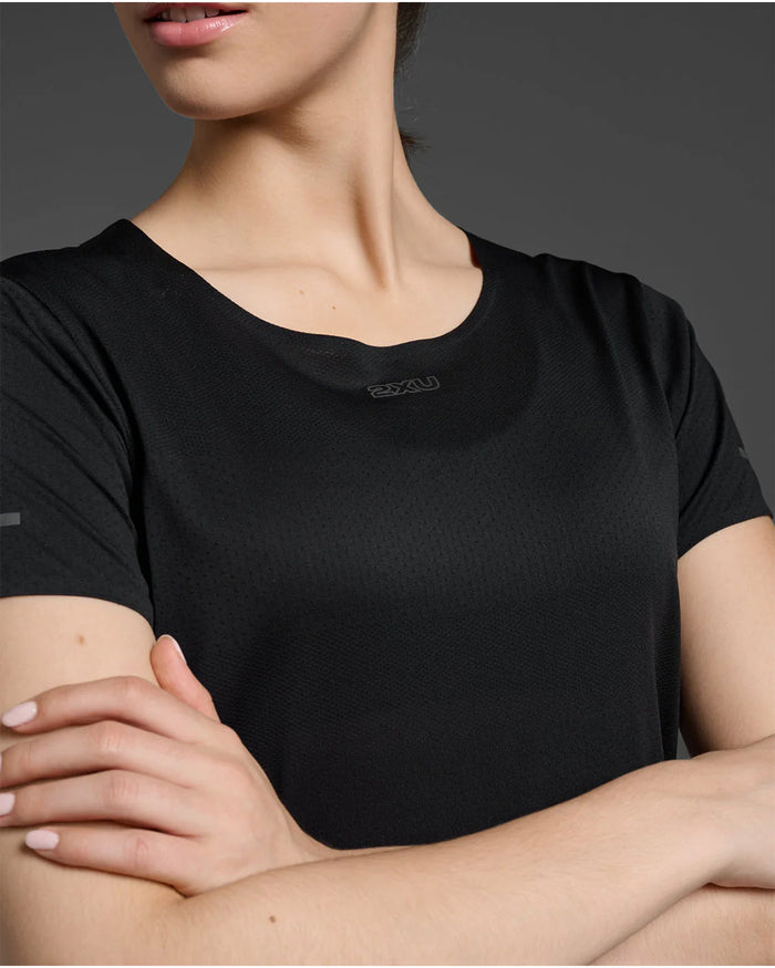 2XU Women's Light Speed Tech Tee - Black/Black Reflective