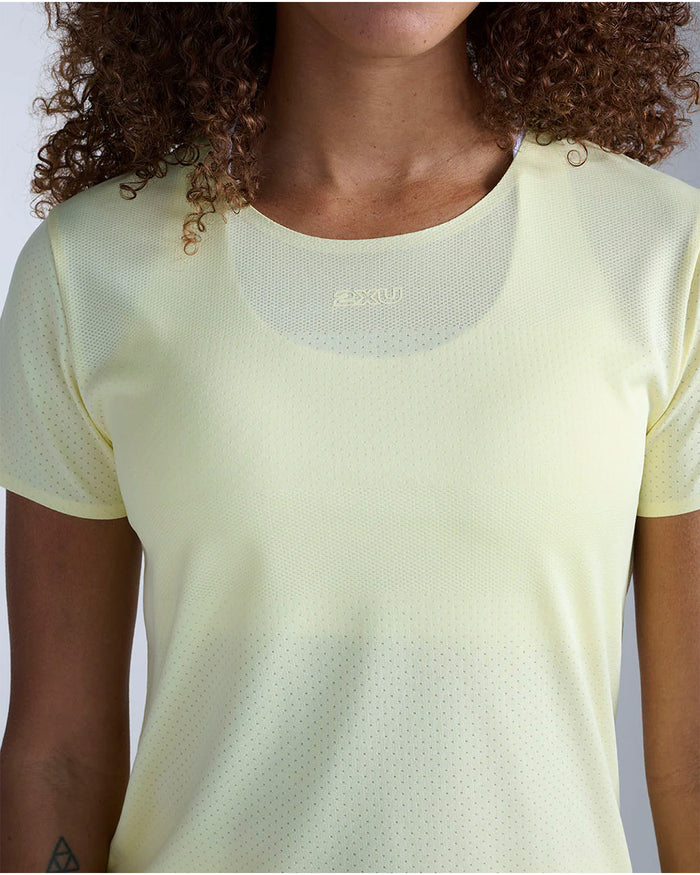 2XU Women's Light Speed Tech Tee - Lemon Ice/Lemon Reflective