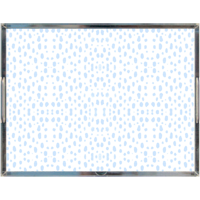 Acrylic Tray - Spots on Spots Light Blue