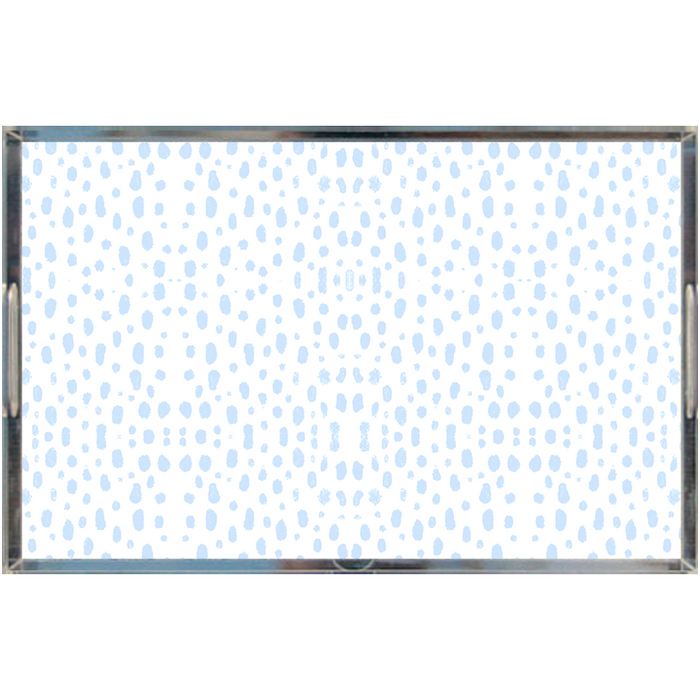 Acrylic Tray - Spots on Spots Light Blue