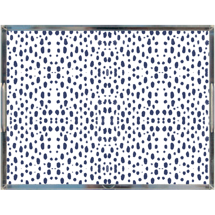 Acrylic Tray - Spots on Spots Navy
