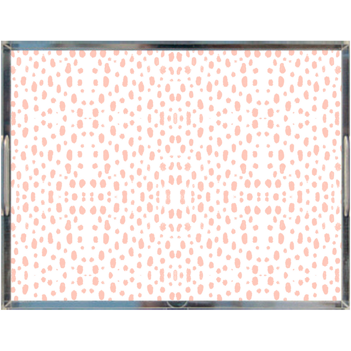 Acrylic Tray - Spots on Spots Pink