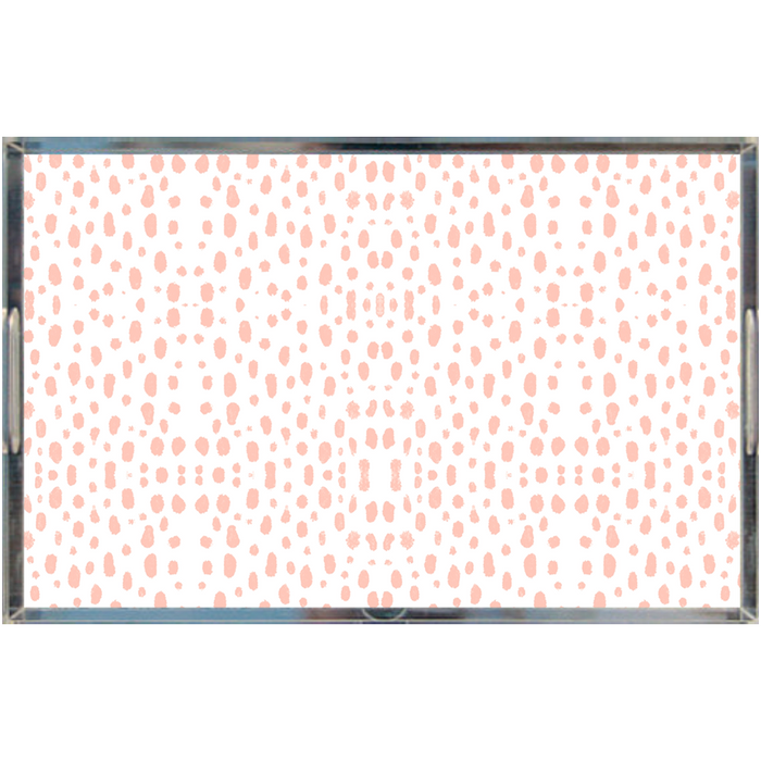 Acrylic Tray - Spots on Spots Pink