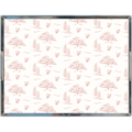 Acrylic Tray - Toile Pink