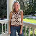 Addie Floral Printed Sweater Top