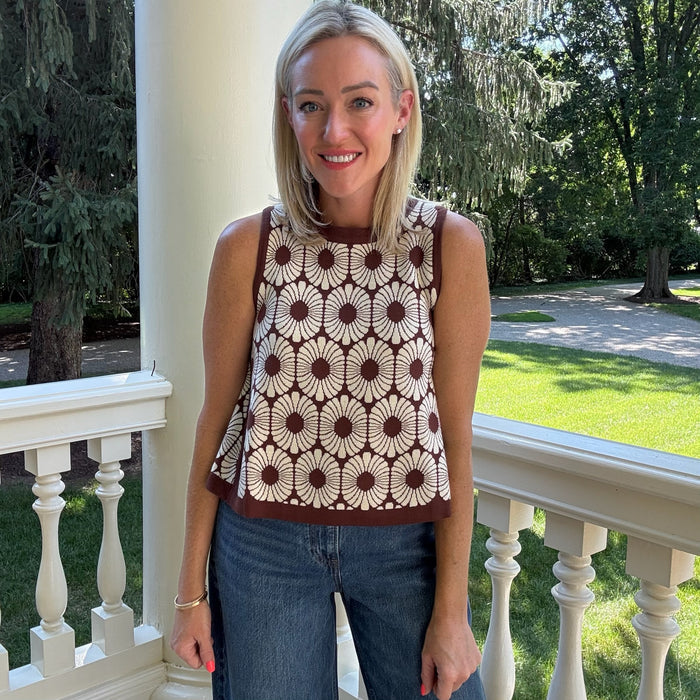 Addie Floral Printed Sweater Top