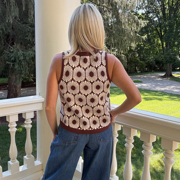 Addie Floral Printed Sweater Top