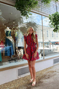 Adrienne Floral Flutter Sleeve Dress
