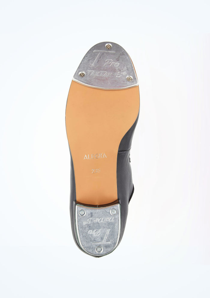 Alegra Black Basic Tie Front Tap Shoe
